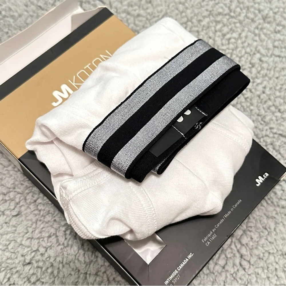 JM Koton Fitted Boxer White Size S /P 100% Cotton Underwear New in Box Canada